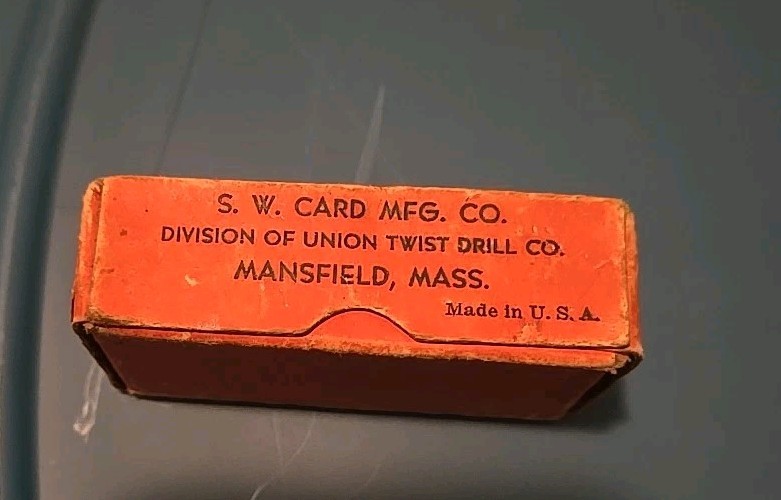 Vintage Card High Speed Taps Cut Thread