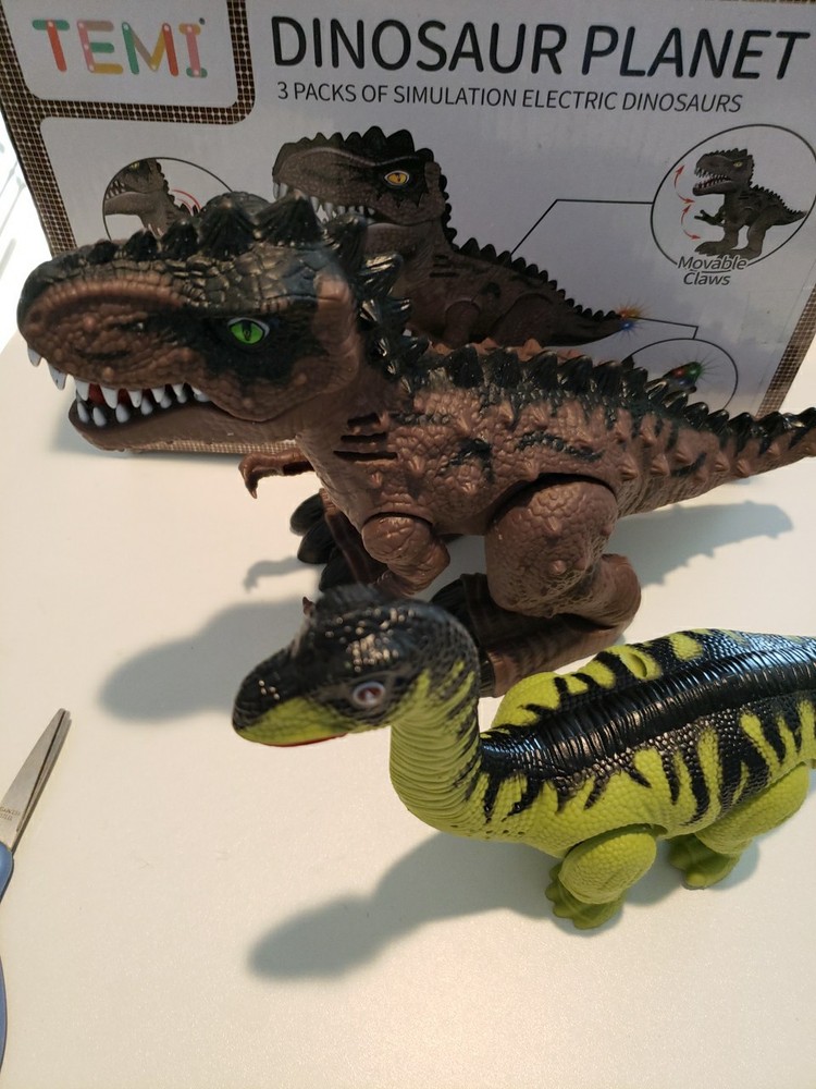 Dinosaurs 2 Pack Simulation Electric Dinosaurs New Walking