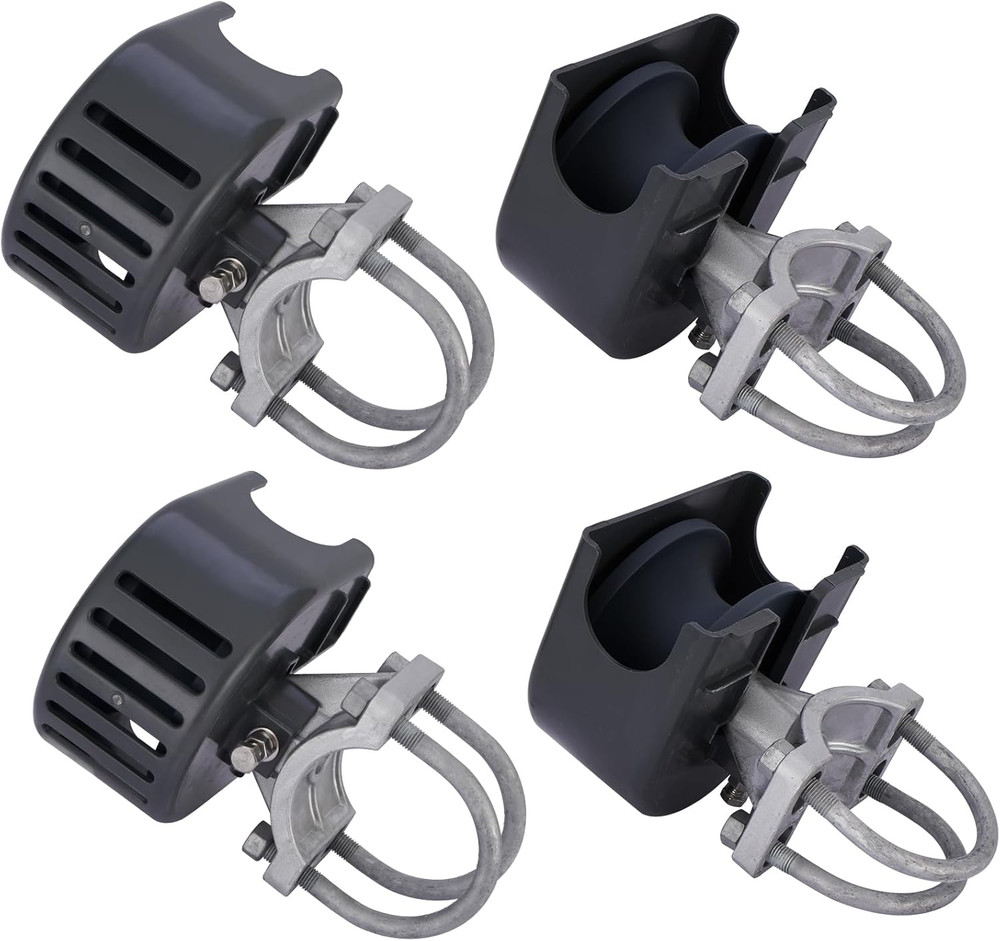 Durable Nylon Sliding Gate Rollers 4" Post 2-3/8" 2-1/2" Frame, 4 Pack