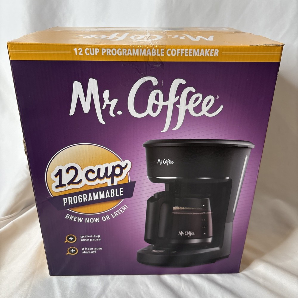 Mr. Coffee 12 Cup Programmable Coffee Maker Black NEW In Box