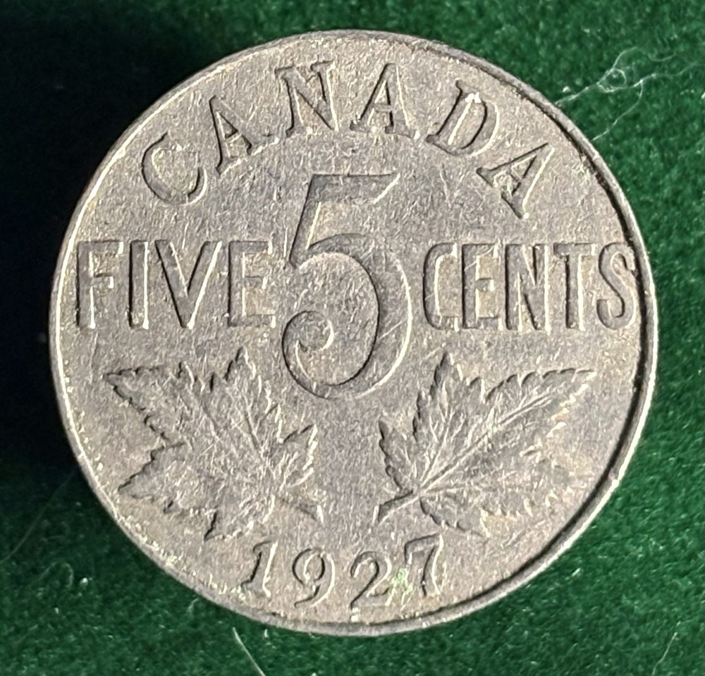 1927 Canada 5 Cent & 1963 Uncirculated Canada Penny