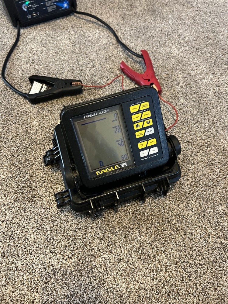Eagle Fish ID 2 Fish Finder With Case Tested & Working 🎣 NO TRANSDUCER