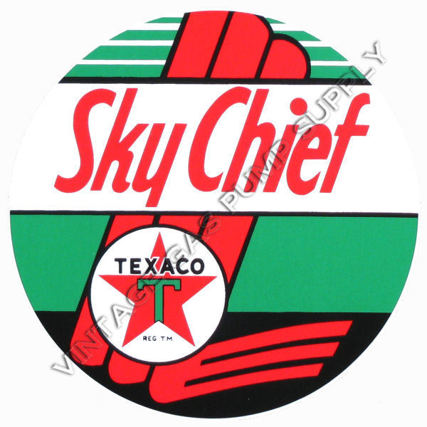 Texaco Sky Chief 9" Vinyl Decal (DC179E)