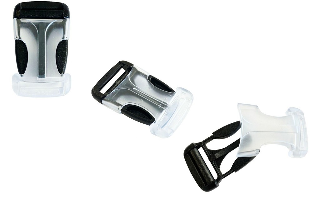 YKK Hammerloc Buckle Features a Transparent Socket Side-Release Single Adjuster
