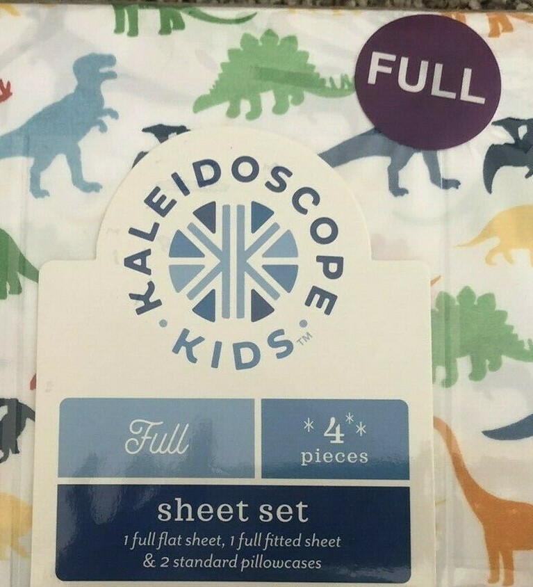 Dinosaurs Colorful Kaleidoscope Full Sheet Set NEW