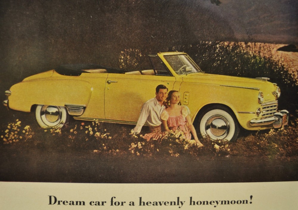 1948 Studebaker Champion Convertible Large Size Print Ad Excellent Original 48