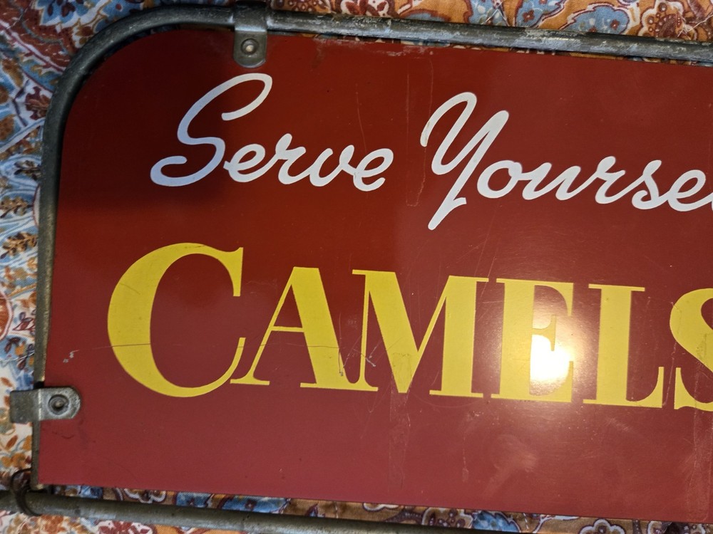 Vintage Camel Cigarette 2 Sided Sign