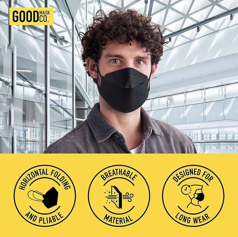 Good Comfort KN95 Face Mask, Disposable, Folding, Comfortable, Bulk (25 Pack,...