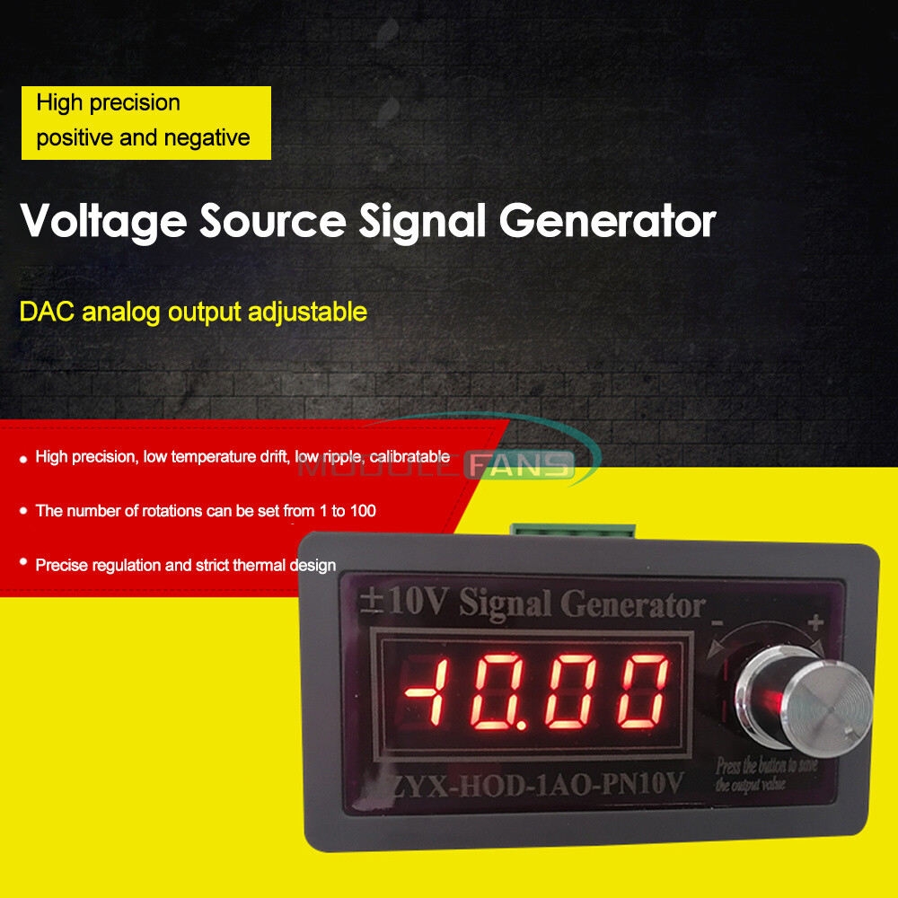 Digital 0-3.3V/0-10V/±10V Adjustable Signal Source Voltage Generator Transmitter