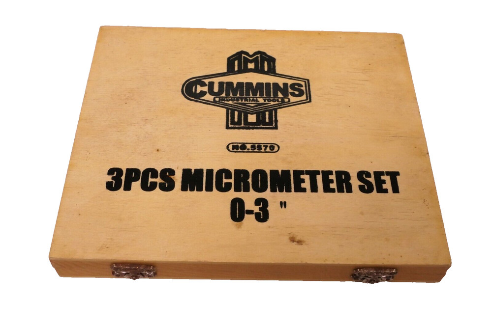 Cummins Industrial Tools 3 Piece Micrometer Set 0-3"