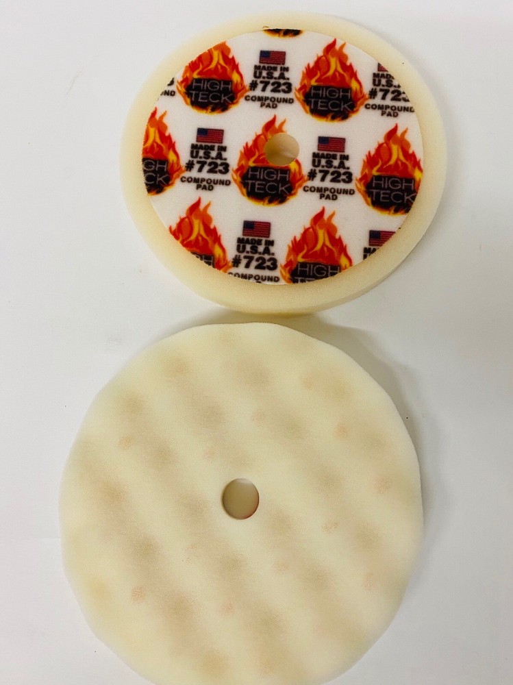 8" High Teck White buffing Foam Compounding Pad - 2 Pack