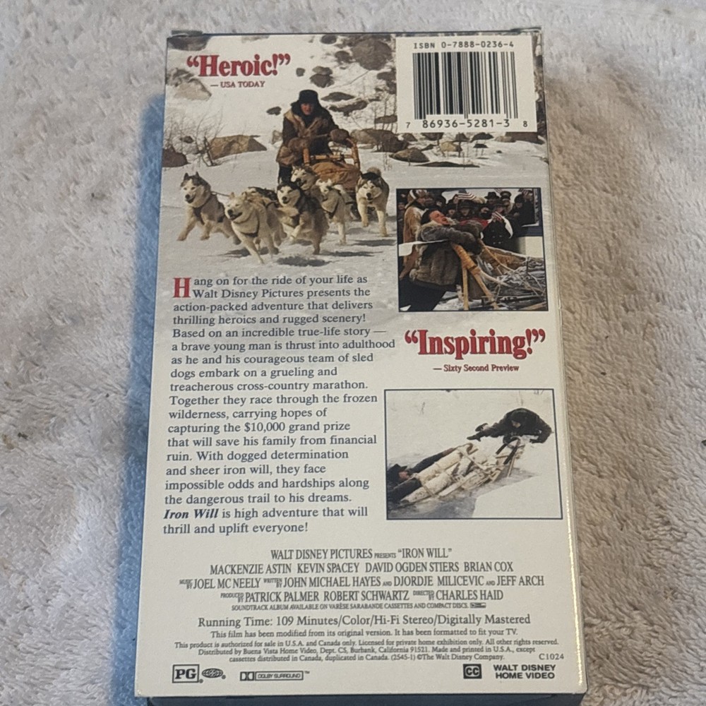 Iron Will (1994) VHS