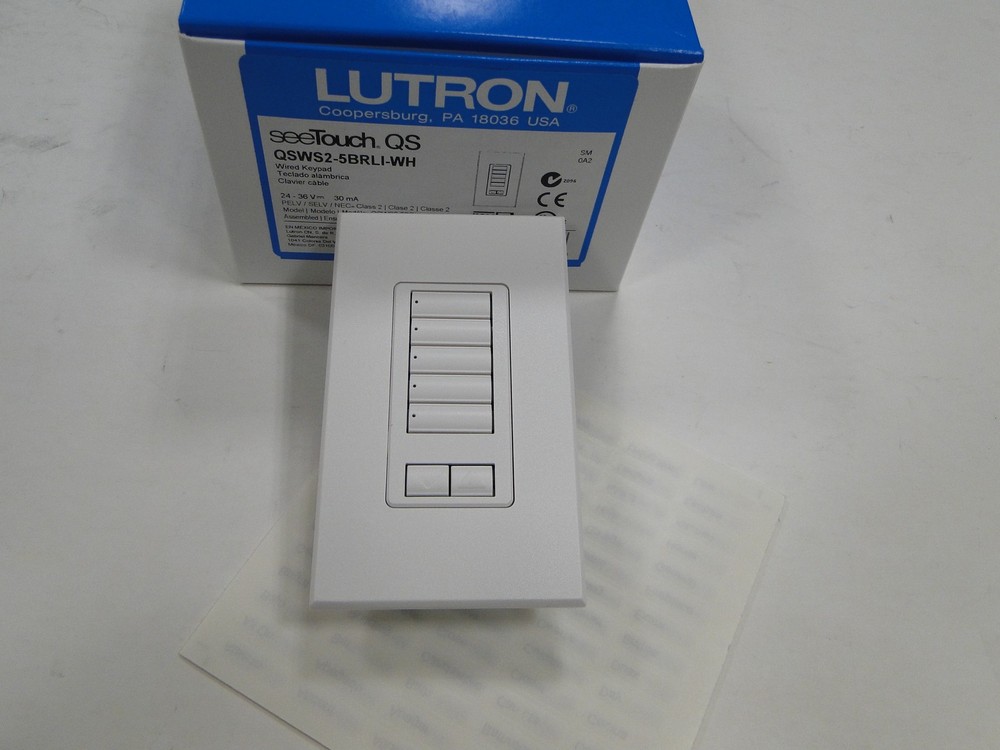 LUTRON QSWS2-5BRLI-WH