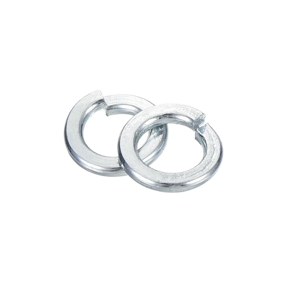 #10 Split Lock Washer, 100Pcs Carbon Steel Spring Lock Washers Silver Blue