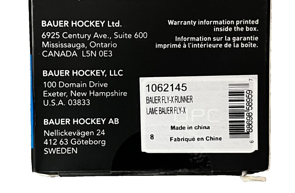 Bauer Fly-X Steel Runner- Size 8 / 272 mm