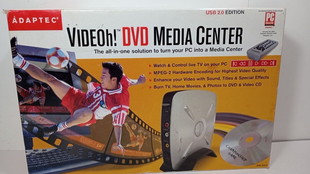 Adaptec AVC-2310 Video Capture Device Complete Bundle w/ Original Box