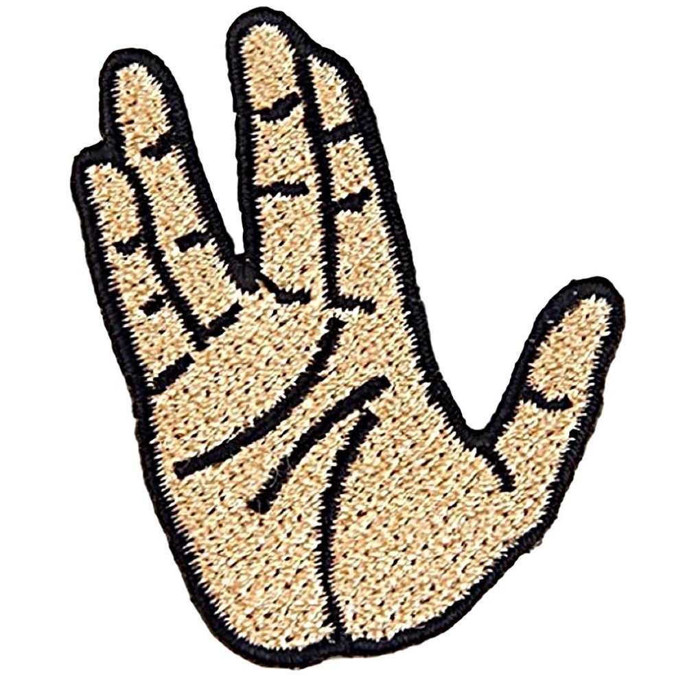 Star Trek Spock Hand Logo Embroidered 2" Tall Patch