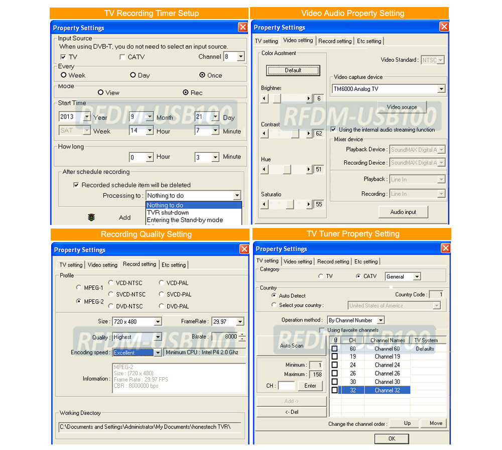 Premium USB-Based RF Coax Demodulator + Analog RCA Video Recorder Adapter