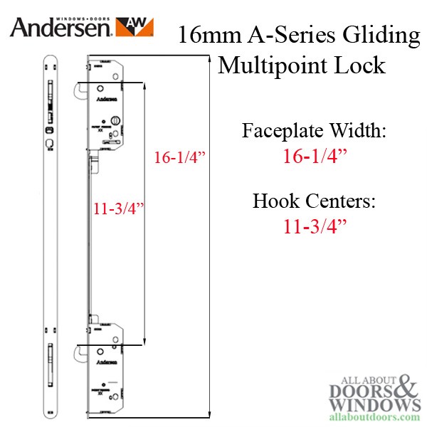 Andersen A-Series Gliding Door Multipoint Lock