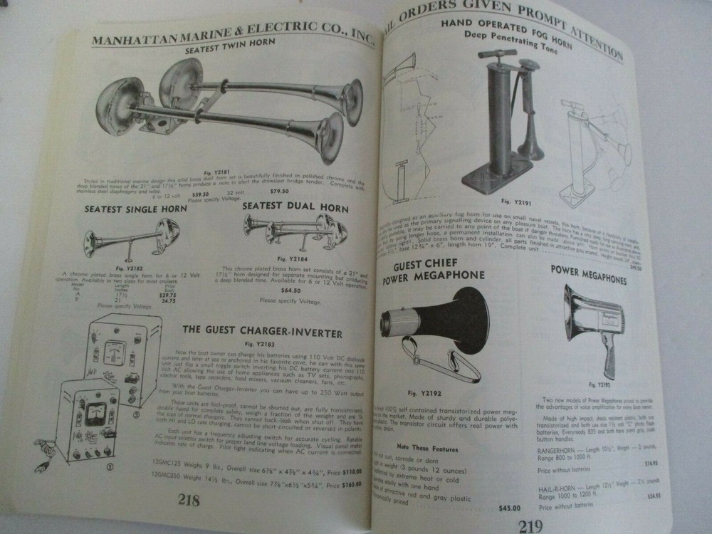 MANHATTAN MARINE Complete Reference Catalog 1962 Naval Architects, Yachtsmen +
