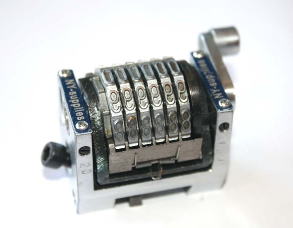 6 Digit 1/4" Rotary Straight Backwards Numbering Machine for Hamada Ryobi Press