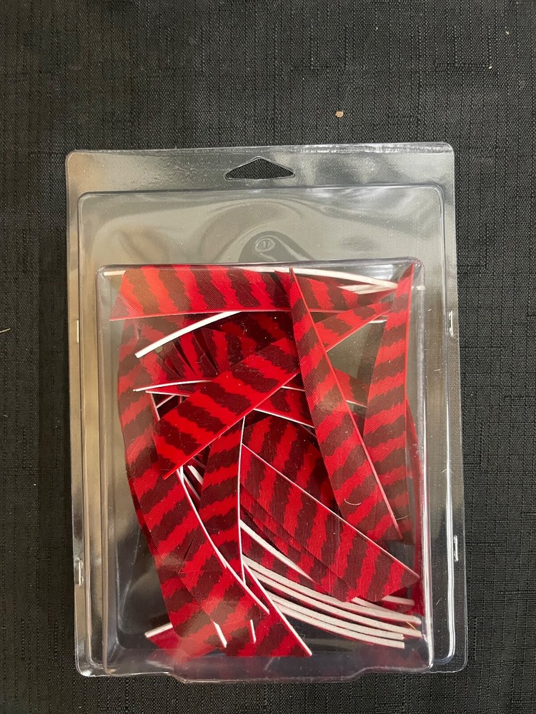 Black Eagle Arrows 4" Barred Feathers 36 Pack Multiple Colors