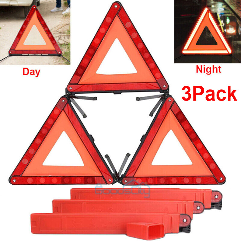 3X Warning Dot Approved Kit Triangle Emergency Shutdown Reflective Safety Board