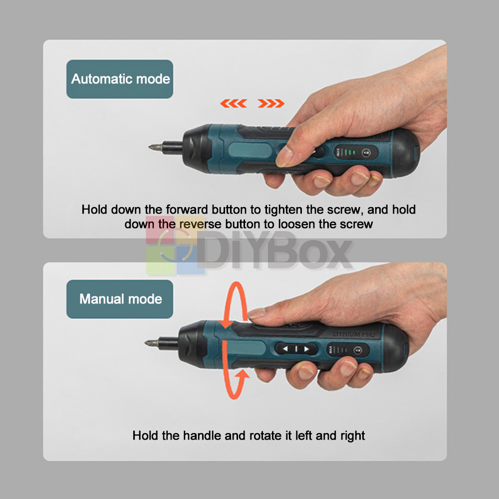 Cordless Electric Screwdriver Rechargeable Drill Mini Torque Adjustment Power
