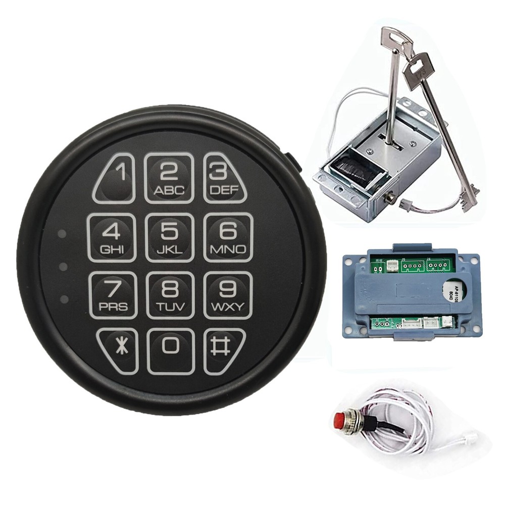 Stack-On Safe Lock Electronic Digital Safe Lock Replacement Solenoid W/ 2 Key Av