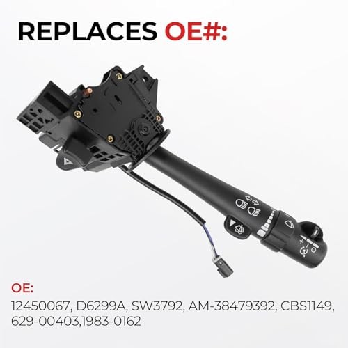 Multi-Function Combination Turn Signal Switch Compatible with 03-07 Silverado