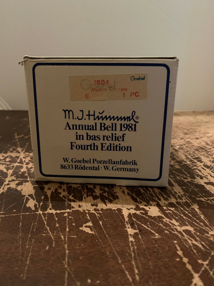 1981 Fourth Edition Hummel Annual Bell With Original Box