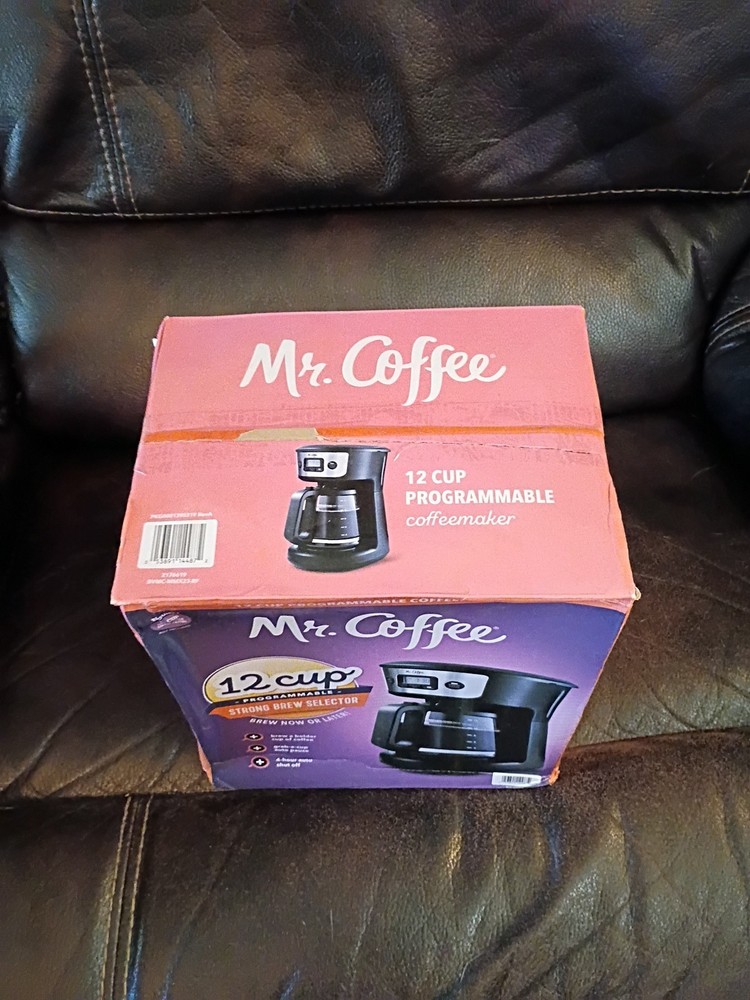 Mr. Coffee 12-Cup Programmable Coffeemaker w/ Strong Brew Selector New Opened