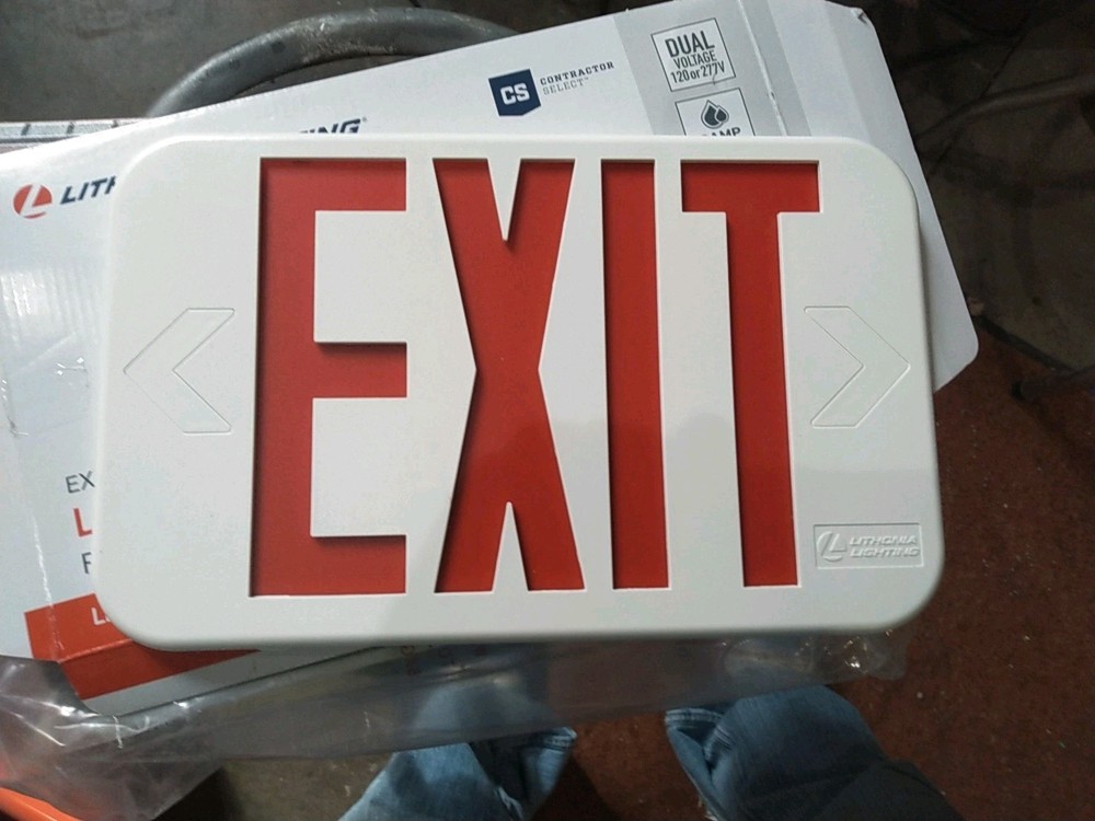 Exit Sign Faceplate / Cover INCLUDES RED & GREEN background Letters