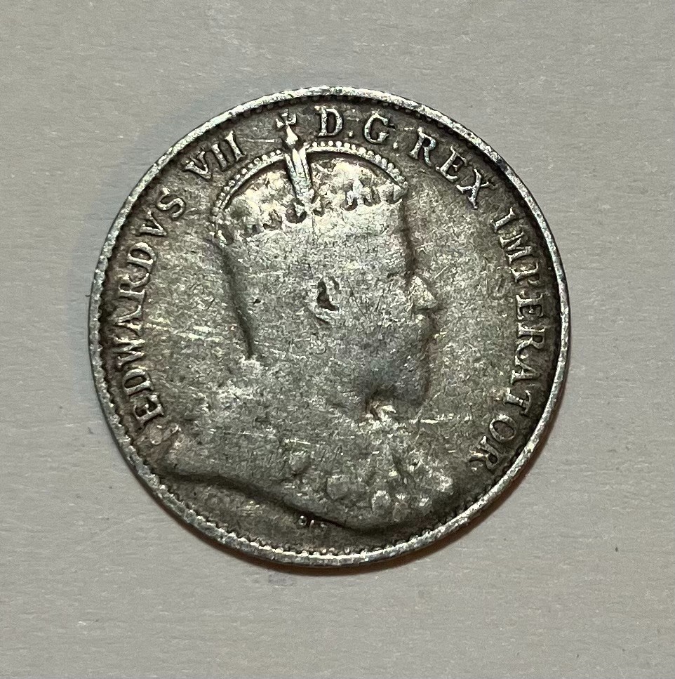 1905 Canada Silver 5 Cents