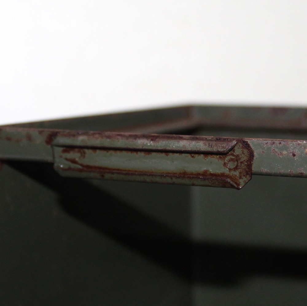 Vintage Stackbin No 0 stackable hardware organizer industrial Pawtucket green