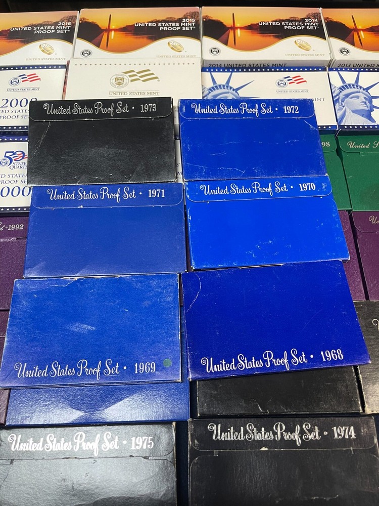 1968 Through 2020 U.S. Proof Sets (53 Different Sets)