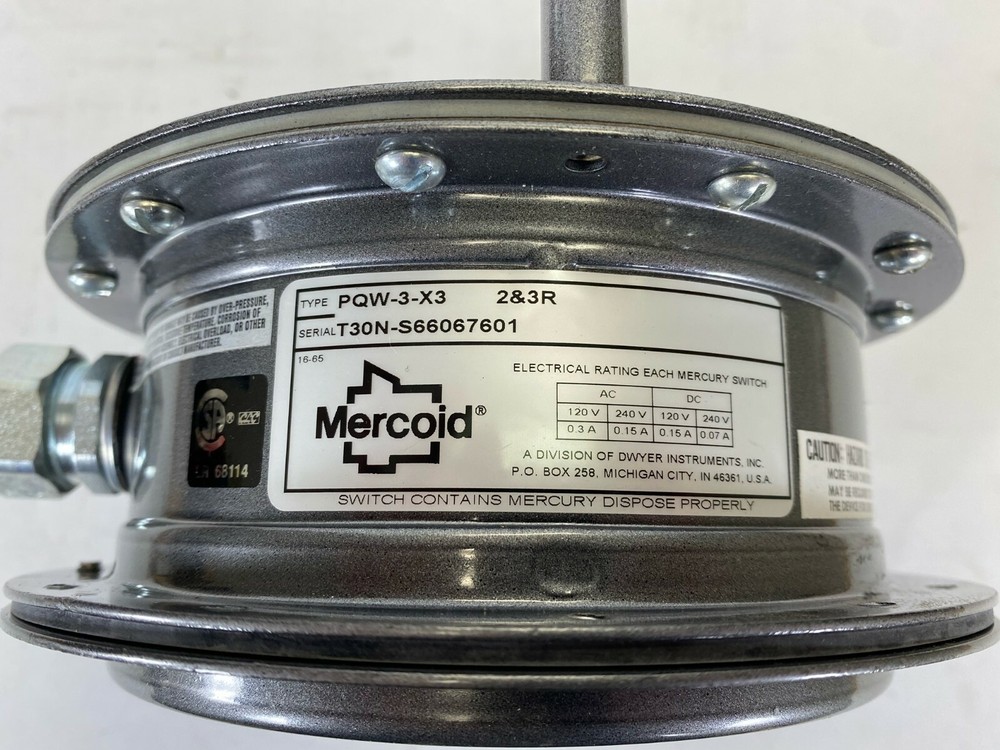 Mercoid Pressure Switch PQW-3-X3