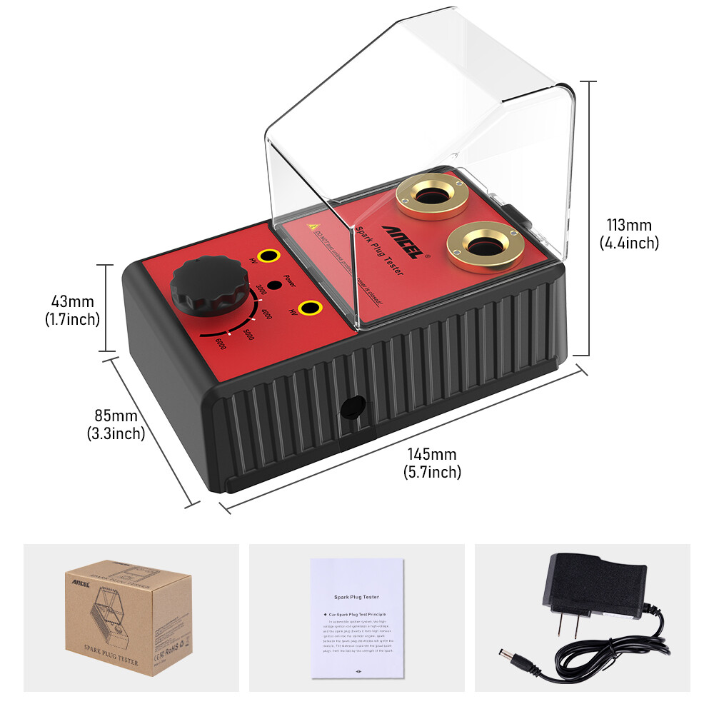 Car Spark Plug Tester Ignition Analyzer & EVAP Smoke Machine Diagnostic Tool