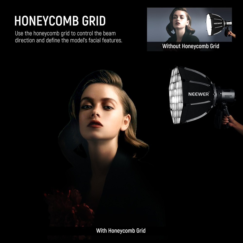 NEEWER NS1PD 17.7" Octagonal Softbox - Bowens Mount w/ Grid