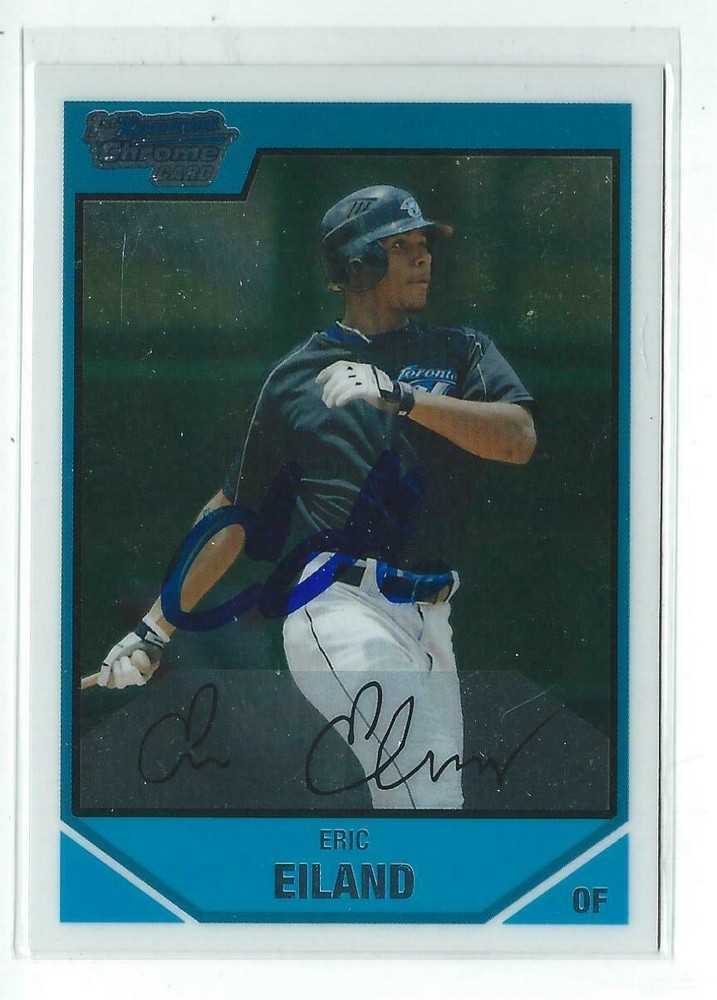 Eric Eiland Signed 2007 Bowman Chrome Draft Prospects Card #BDPP15