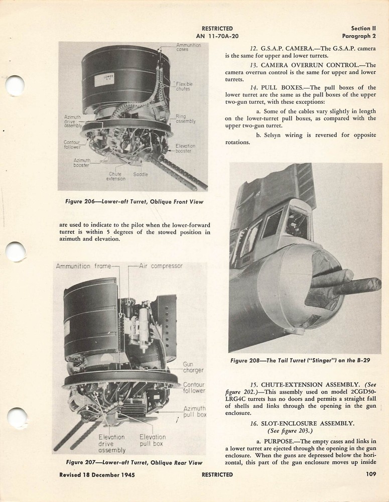 B-29 Central Station Fire Control System 1945 Operation/Maint Flight Manual -CD