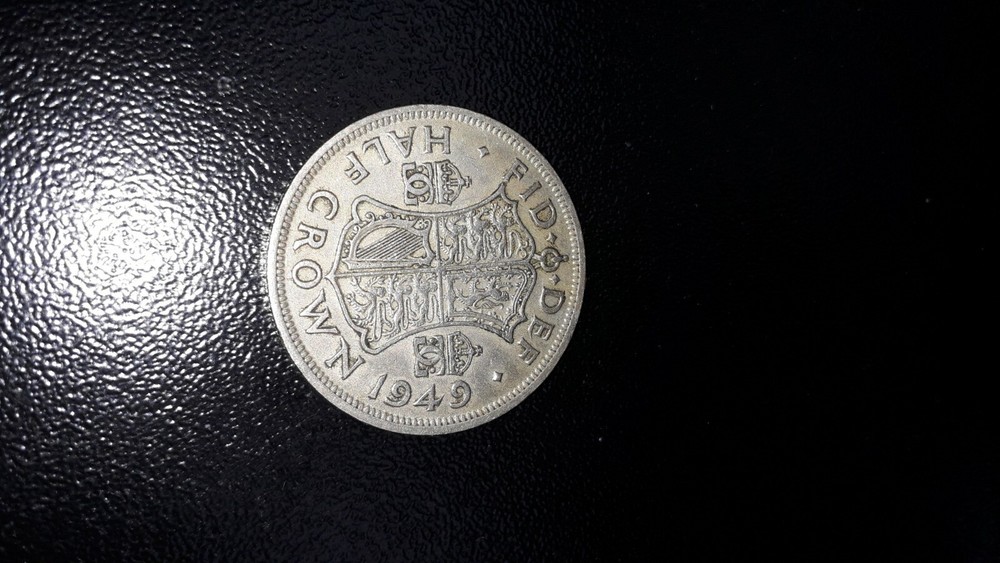 old coin, 1949  half crown