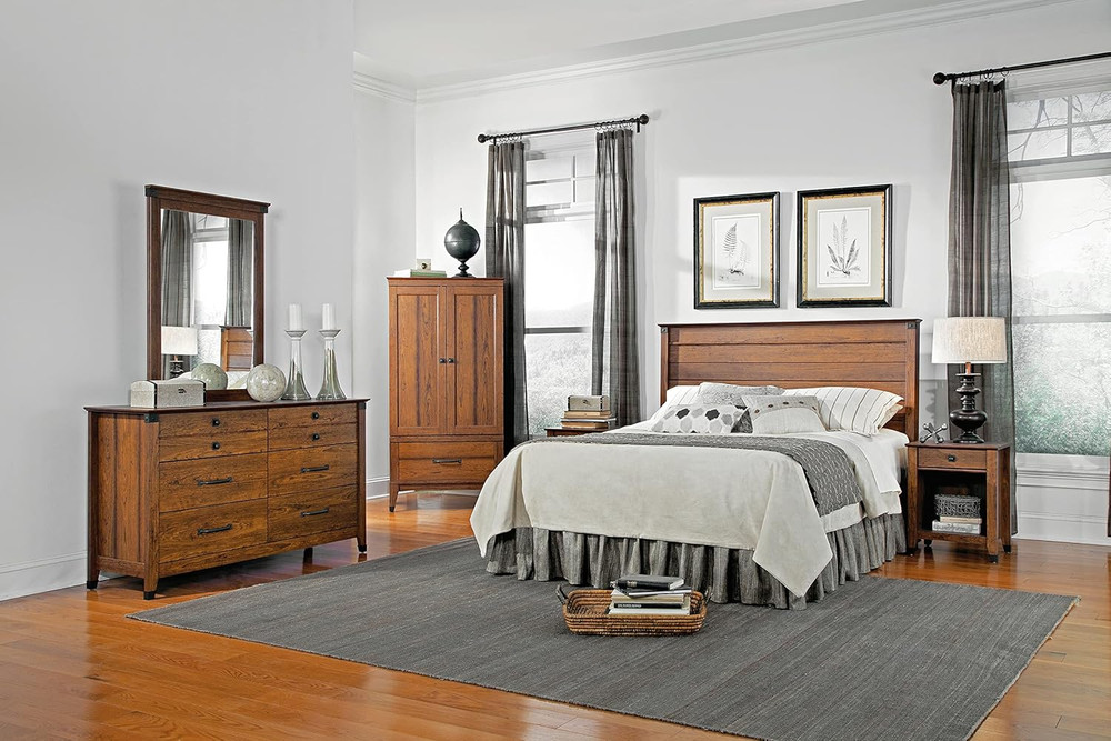 Carson Forge Armoire in Washington Cherry - Stylish Storage Solution