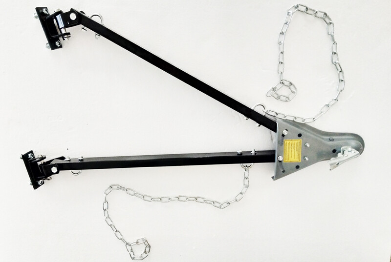 Adjustable Universal Tow Bar with 2x Safety Chains 5000 lbs Towing Capacity