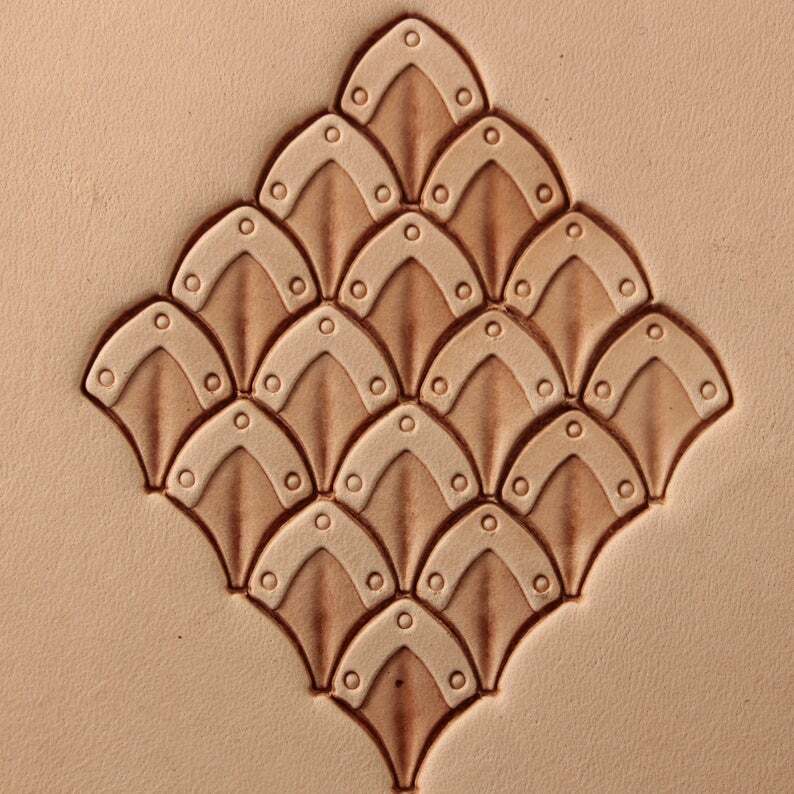 Armor Scale Leather Crafting Stamp Tool Crafts Brass Saddle Making Stamps #403