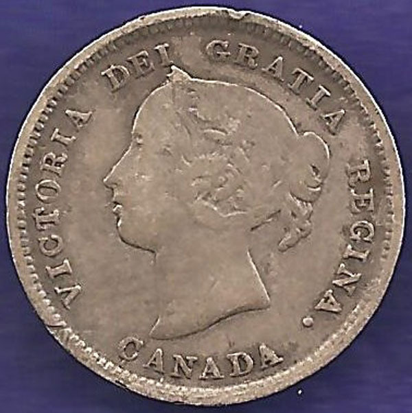 Canada Five Cents 1888 VF