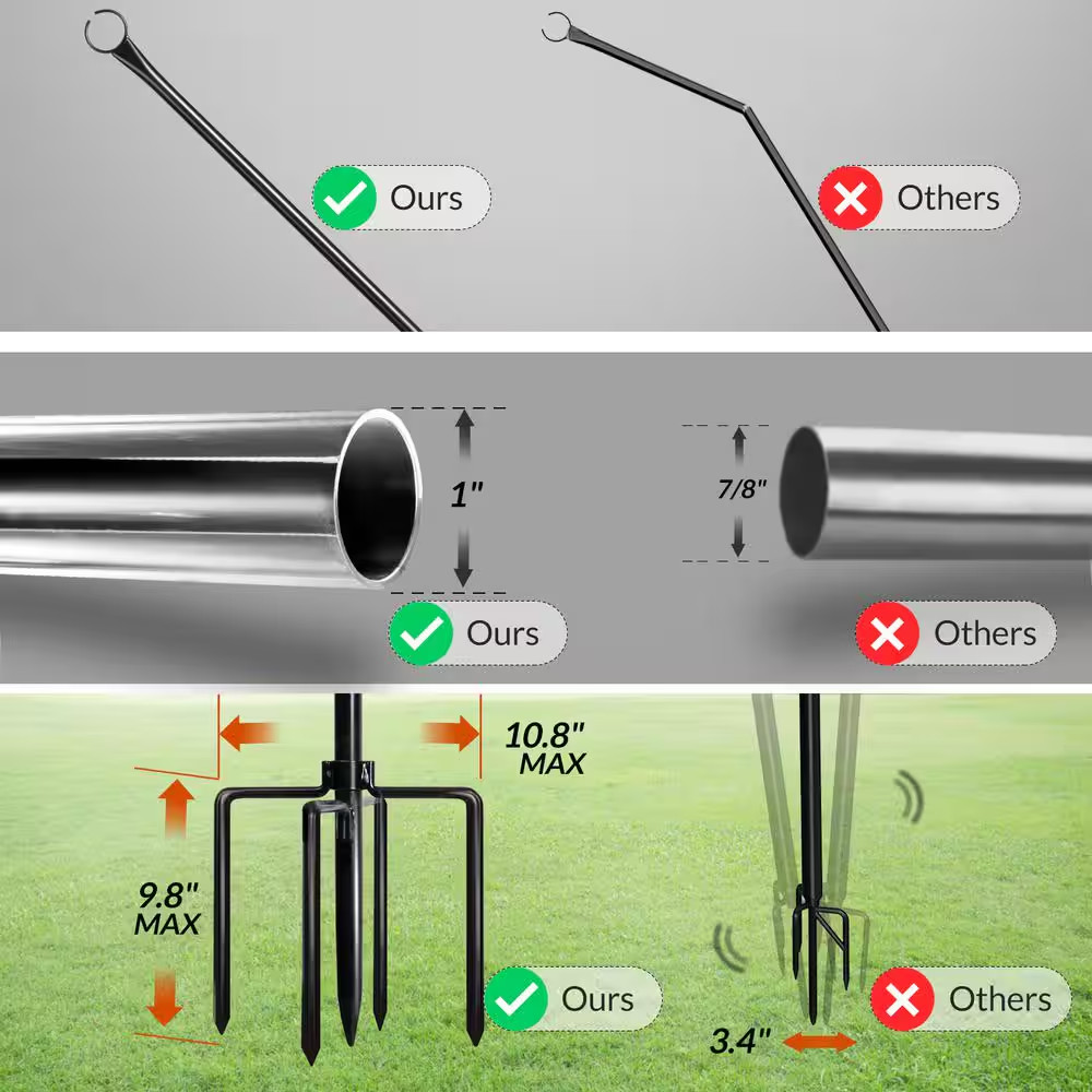 9.4 Ft. String Light Poles (2-Pack)