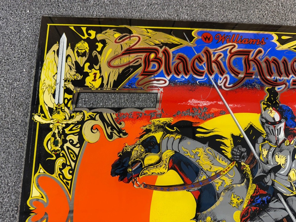 Williams Black Knight Pinball Machine Game Backglass ORIGINAL