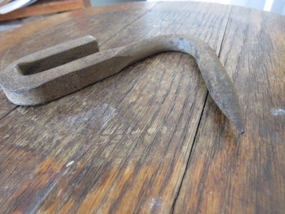 Antique Thick Iron Meat Hook, 4 1/2 Inches Tall