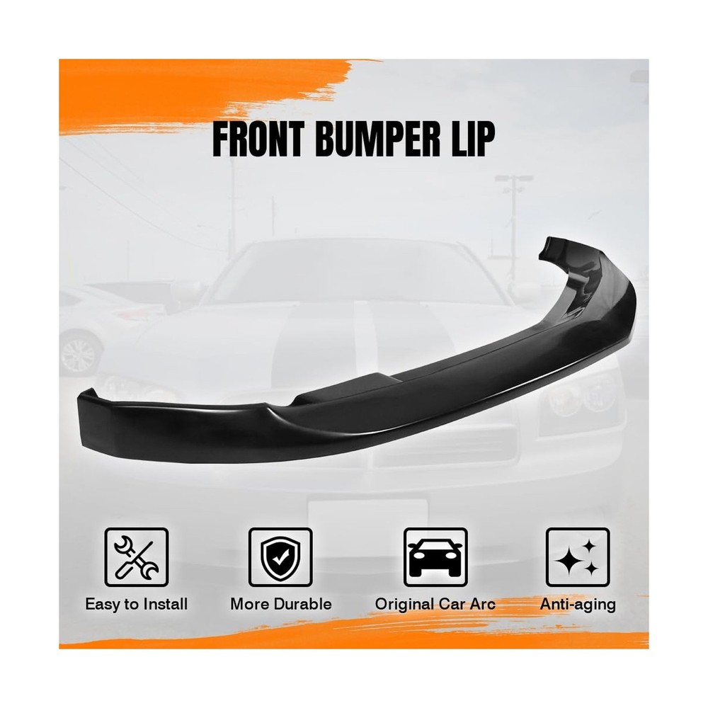 Front Bumper Lip Spoiler Compatible with 2006-2010 Dodge Charger(Exclude SRT8...